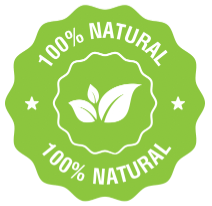 100% natural badge